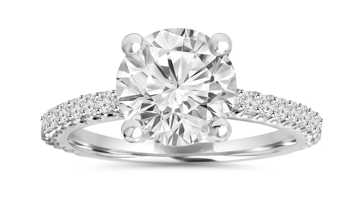 2.30 CTTW Diamond Ring in 14K White Gold by Bliss Diamond - Primary Image