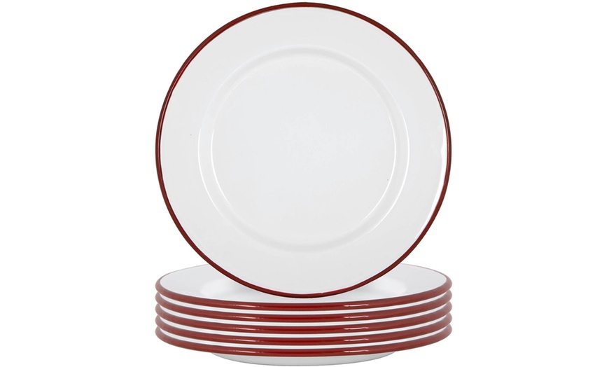 Image 14: Argon Tableware Enamel Dinner Plates