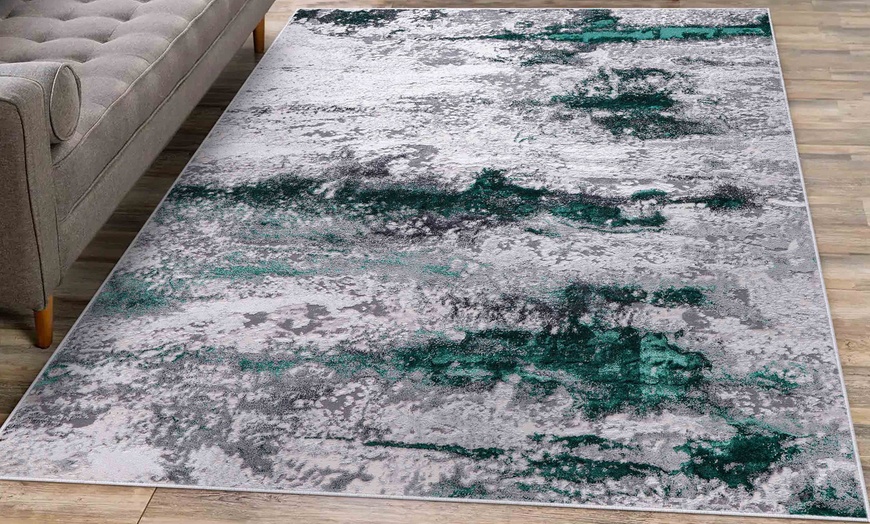 Image 3: Modern Abstract Emperor Contemporary Thick Rug