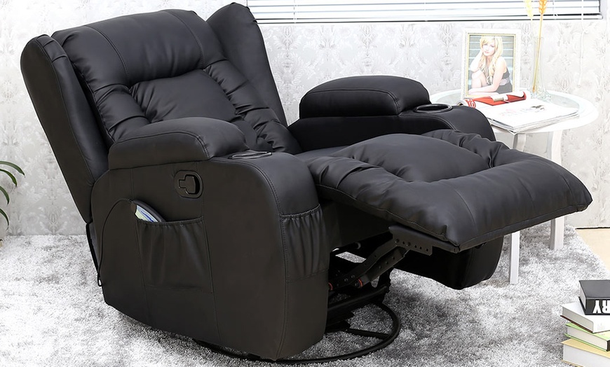 Image 3: 9-in-1 Massage Recliner Chair