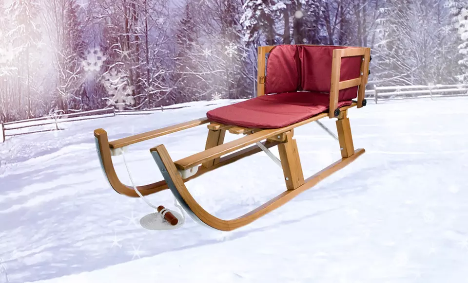 Heirloom Wooden Pull Sled. Free Returns. - Primary Image