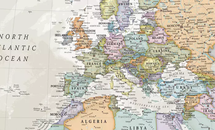 Klassieke reuze wereldkaart voor aan de muur voor € 27,99 (70% korting) - Image 3