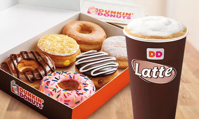 Five vouchers for Donuts and Coffee or Office Party Breakfast Package at Dunkin' Donuts (Up to 47% Off) - Primary Image
