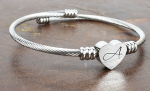 Personalised Name Heart Bracelet