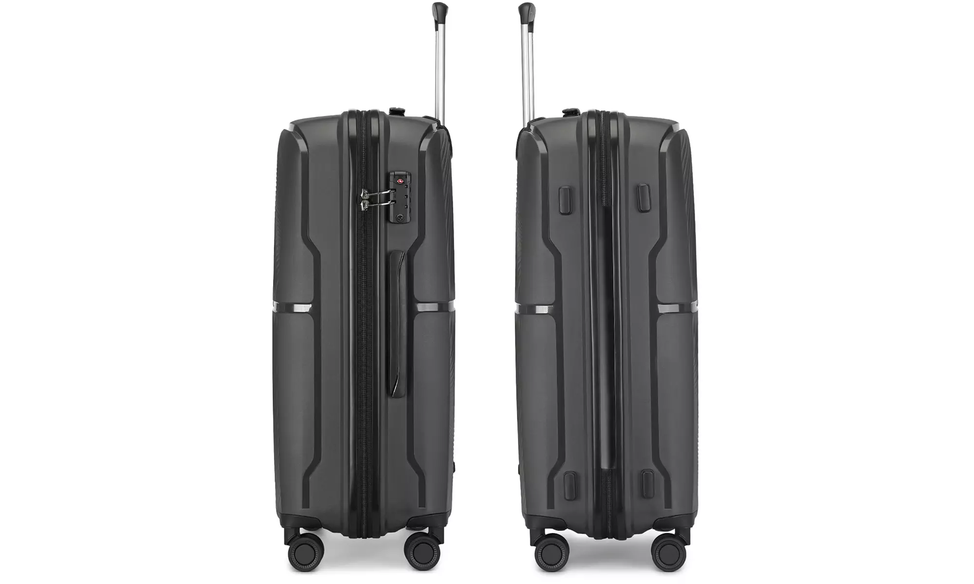 Maleta de ruedas rígida British Traveller con diseño ondulado