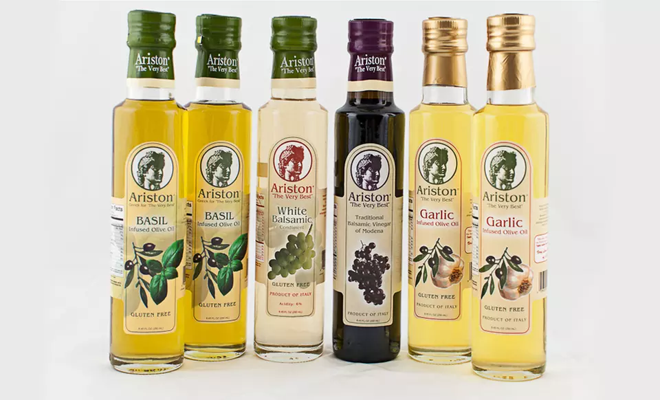 $39.99 for Ariston Six-Piece Olive Oil and Vinegar Collection ($95.94 List Price). Free Shipping. - Primary Image