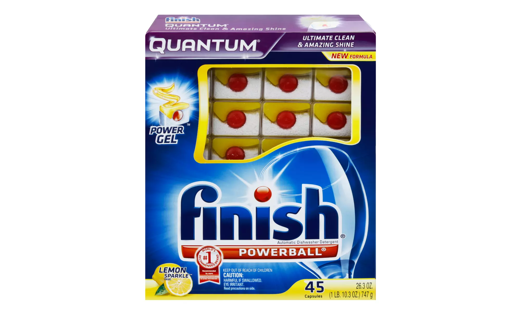 Finish Quantum Powerball Dishwasher Detergent Packs; 3-Pack of 45ct. Boxes + 5% Back in Groupon Bucks - Second Medium