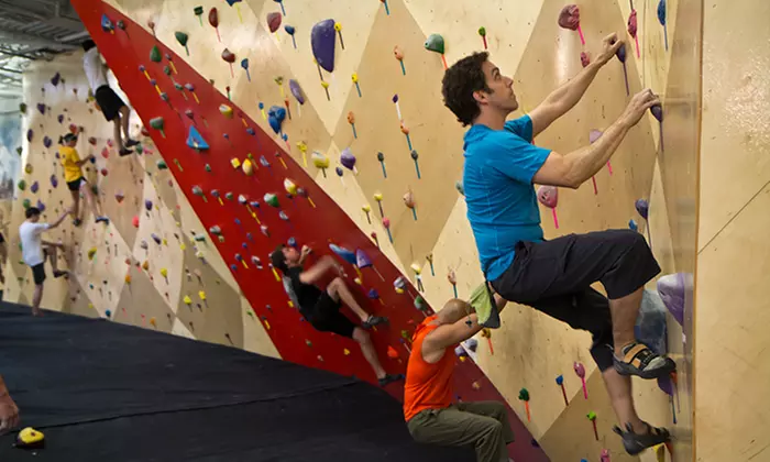 Rock-Climbing Packages  at Brooklyn Boulders Somerville (Up to 65% Off). Three Options Available.  - Primary Image