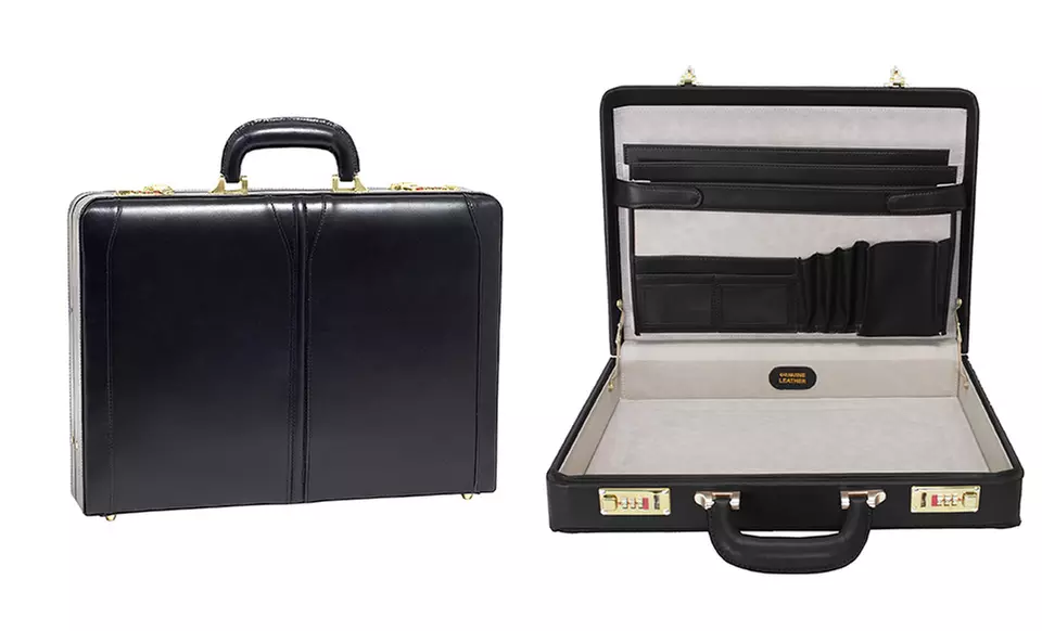 McKlein USA Lawson Leather Attaché Case - Primary Image