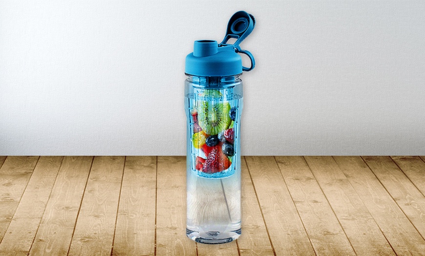 28oz. Fruit Infuser Water Bottle with Reusable Ice Cubes | Groupon