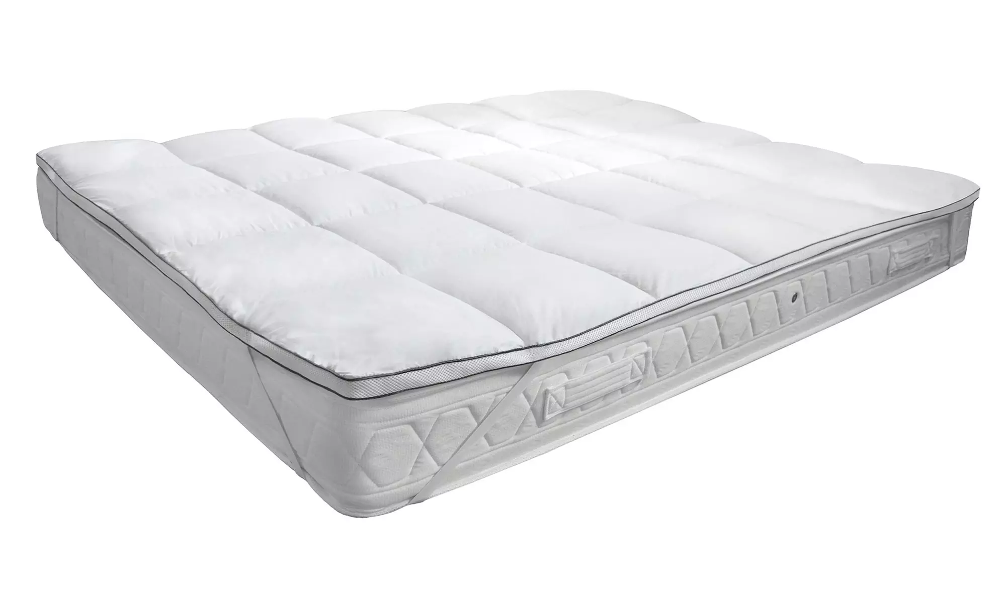 1x oder 2x Matratzen-Auflage in Weiß in der Größe nach Wahl - Primary Image