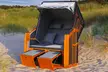 Luxus-Strandkorb Rügen mit 2 Klapptischen in der Farbe und Breite nach Wahl - Second Medium