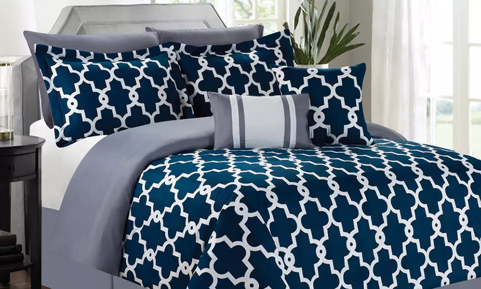 7-Piece Printed Microfiber Comforter Sets - Primary Image