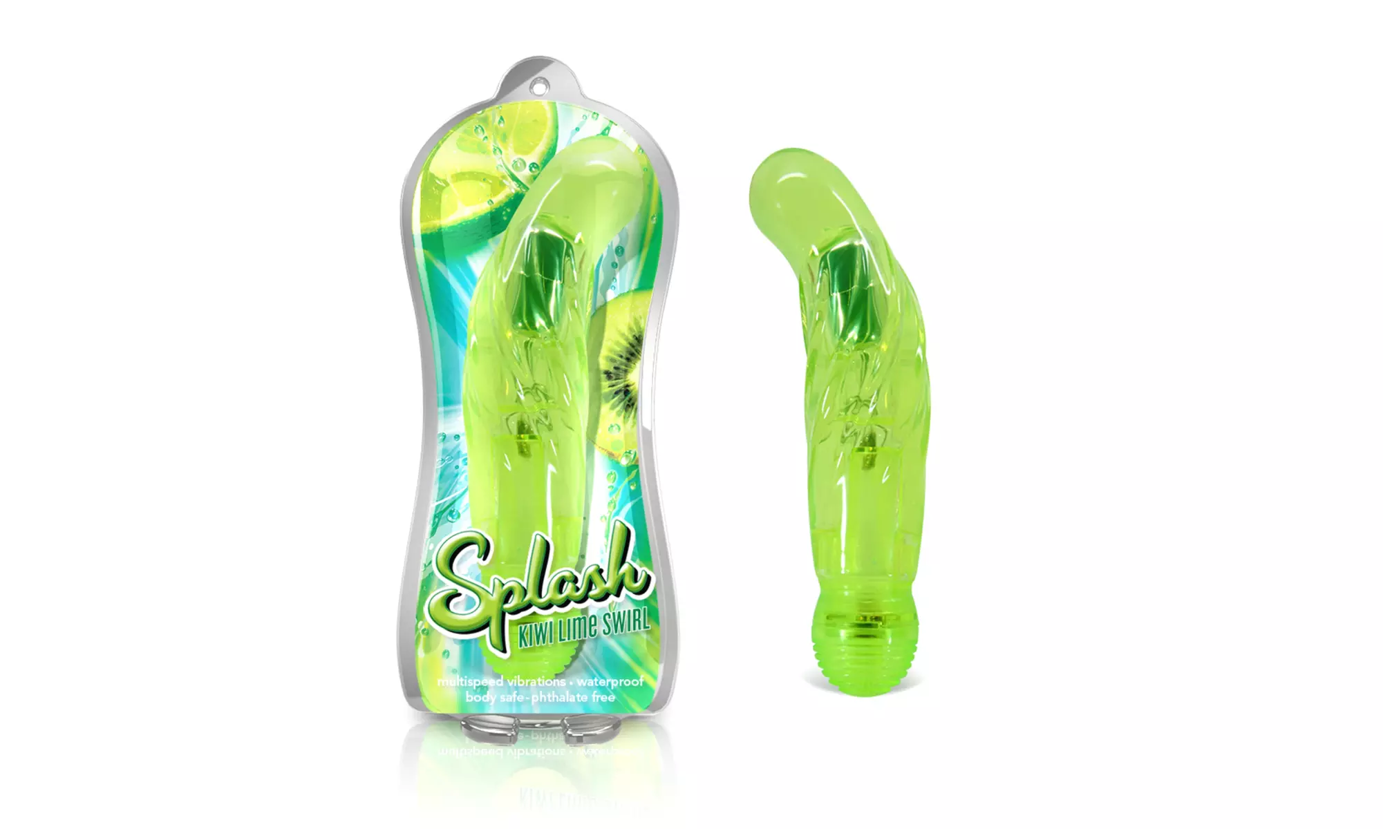 Splash Kiwi-Lime Swirl Vibrator - Primary Image