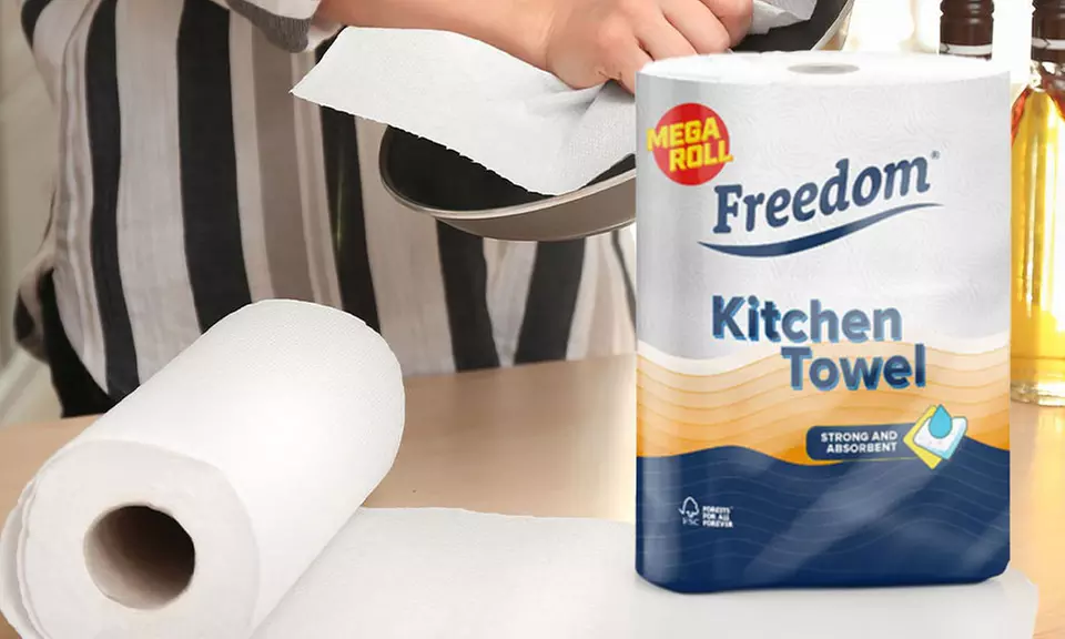 Up to 18 Jumbo Rolls of Freedom Kitchen Towels - Primary Image