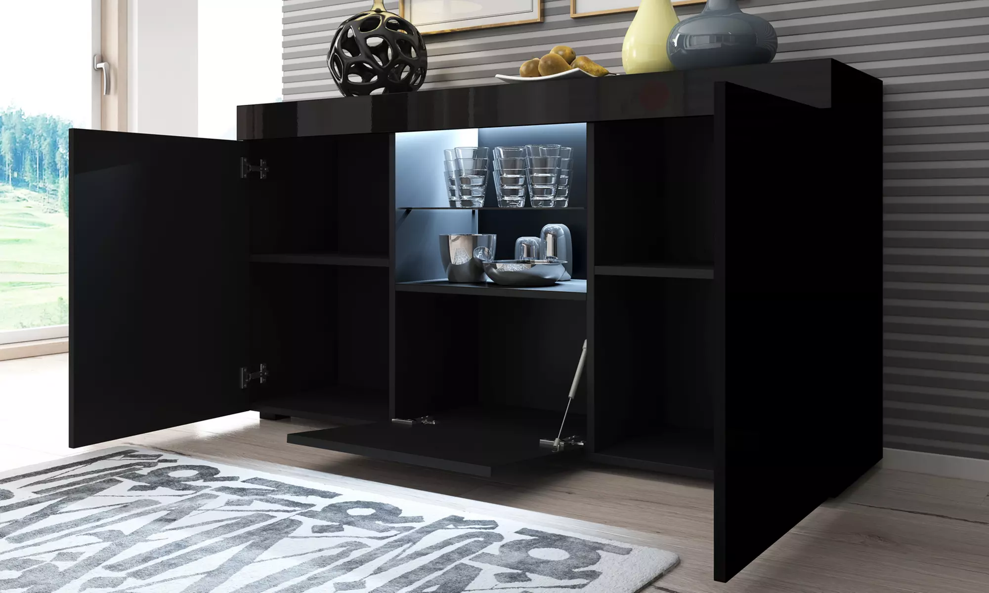 Sideboard Sefora mit LED-Beleuchtung