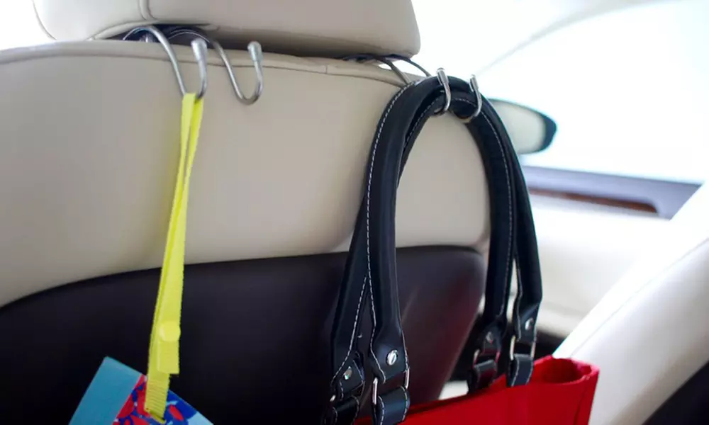 Car Headrest Back Seat Storage Hooks (2-Pack) - Primary Image