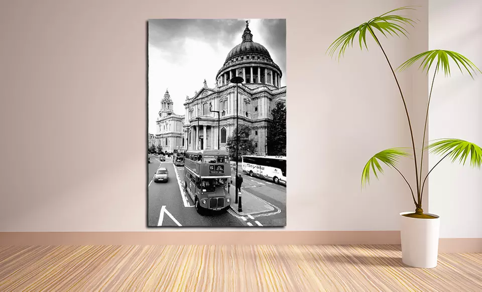 36"x24" Black-and-White City Prints on Gallery-Wrapped Canvas. Multiple Cities Available. Free Returns. - Primary Image