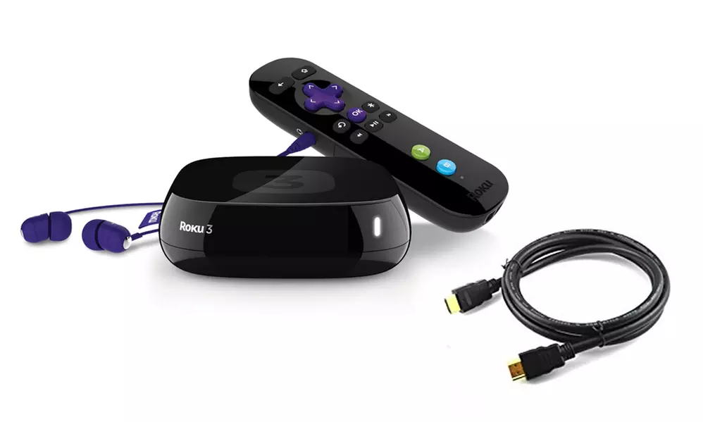 Roku 3 HD Streaming Media Player with 6Ft. HDMI Cable (Manufacturer Refurbished) - Primary Image