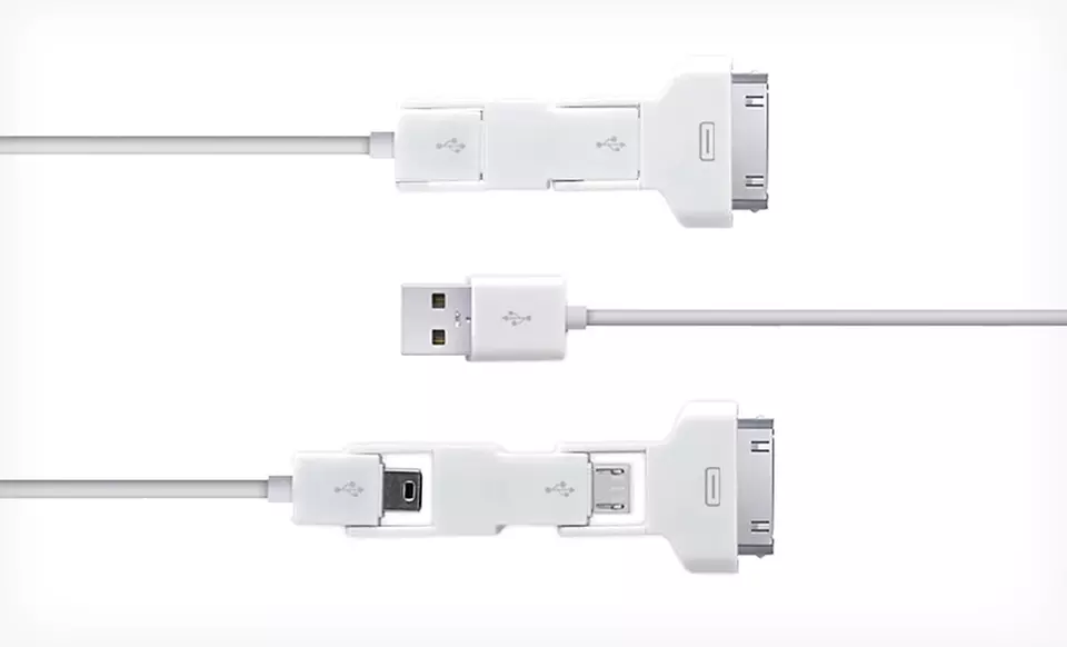 $6.99 for a Nextware Trio 3-in-1 USB Sync and Charge Cable for Apple and Android ($19.95 List Price). Free Returns. - Primary Image