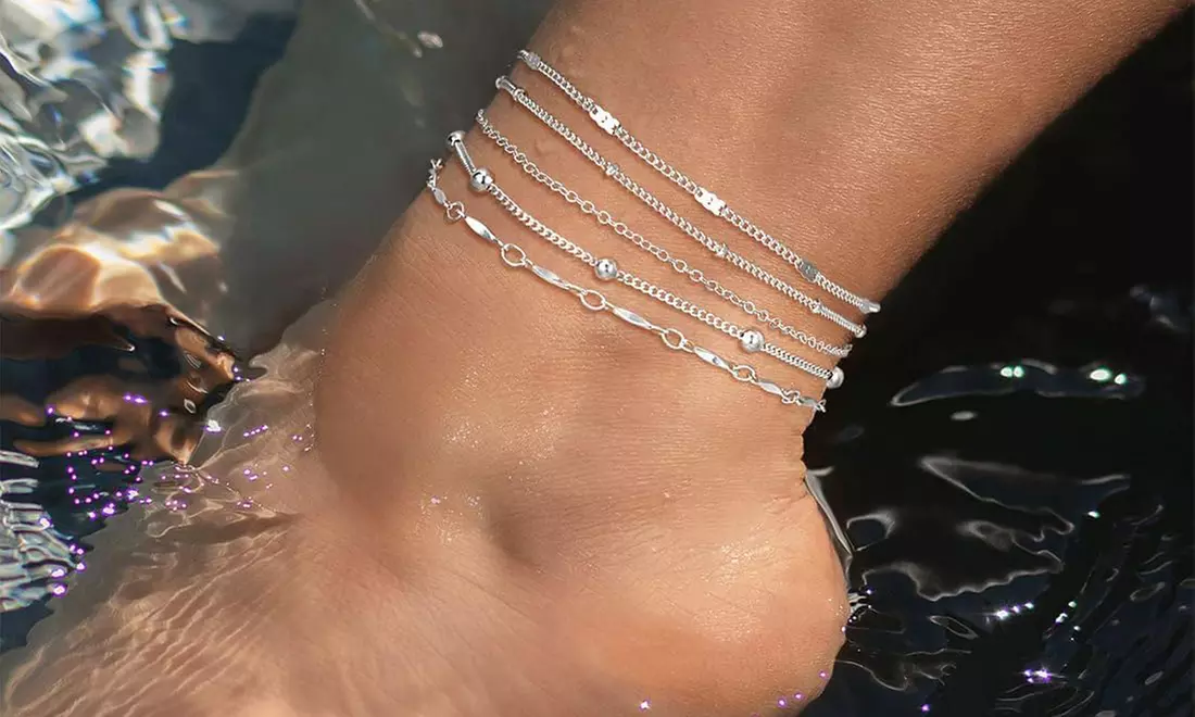 1 ou 2 ensembles de 5 bracelets de cheville bohèmes - Primary Image