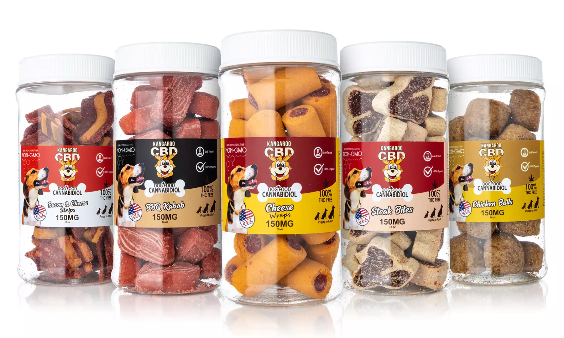 Organic CBD Dog Treats from Kangaroo CBD 16 or 32 Oz. (150 or 300mg) - Primary Image