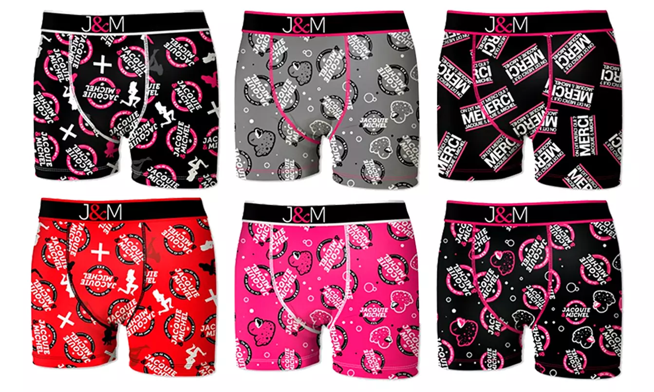 Lot de 6 boxers de la marque Jacquie et Michel, collection "Merci", livraison offerte - Second Medium