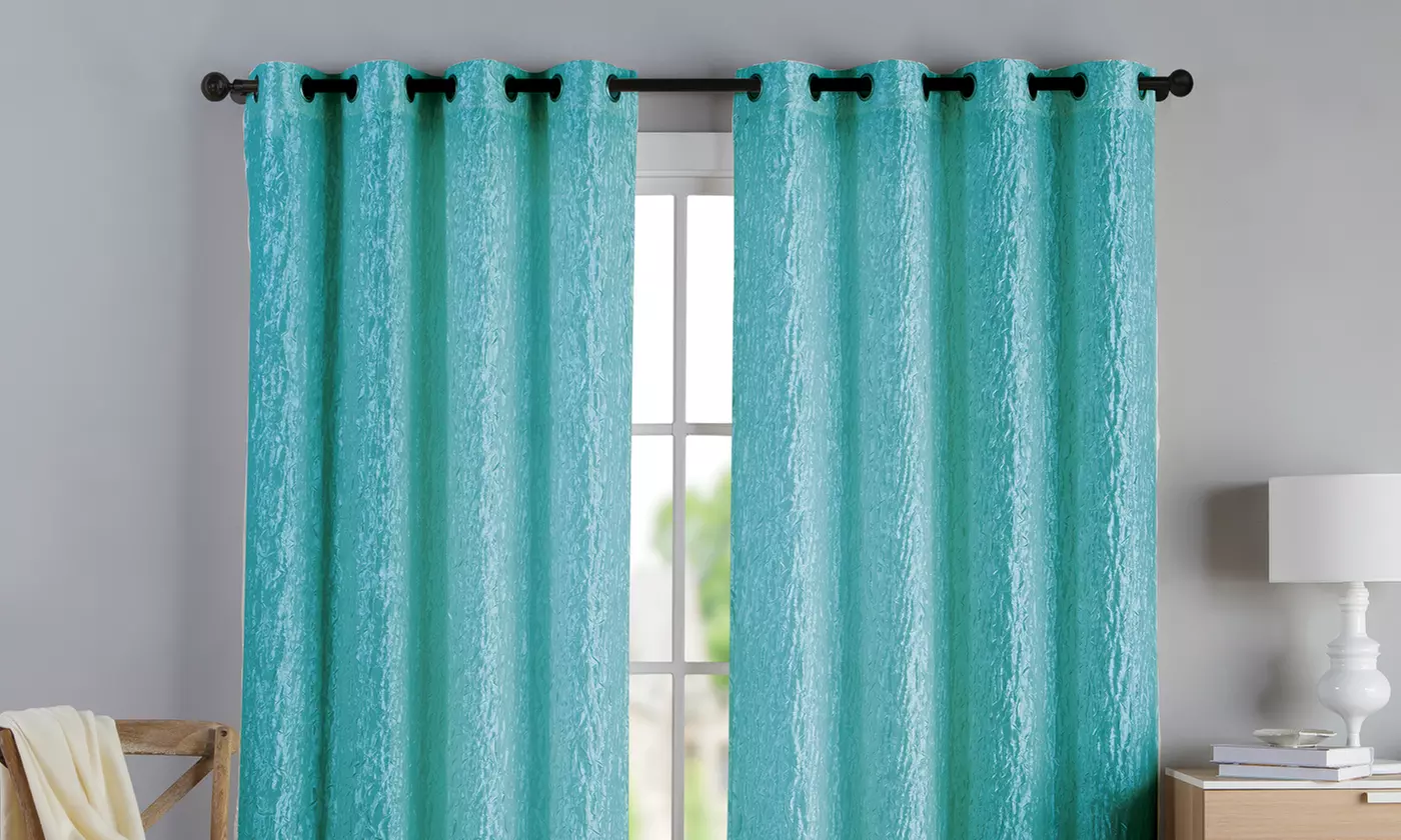 Crinkled 108"x84" Grommet Window Panel Pair - Primary Image