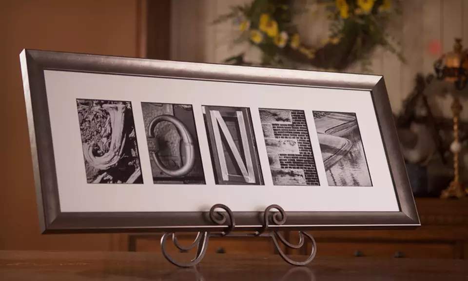 Personalized and Framed Alphabet-Photography Keepsake Art from Sticks and Stones (Up to 57% Off) - Second Medium