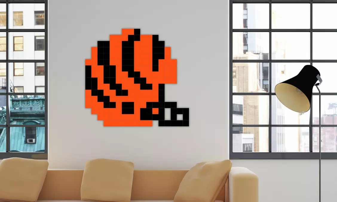 Large Pixel Art Football Helmet Decals - Primary Image