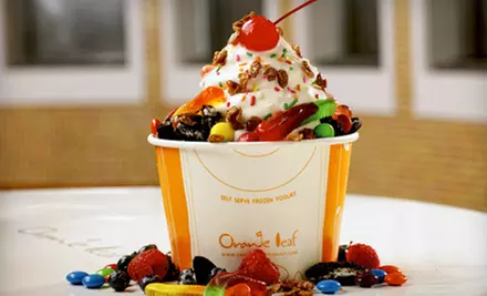 Self-Serve Frozen Yogurt at Orange Leaf Frozen Yogurt. Two Options Available. - Primary Image
