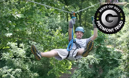$40 for a Two-Hour High-Course Zipline Tour from Carolina Ziplines Canopy Tour in Westfield ($80 Value) - Primary Image