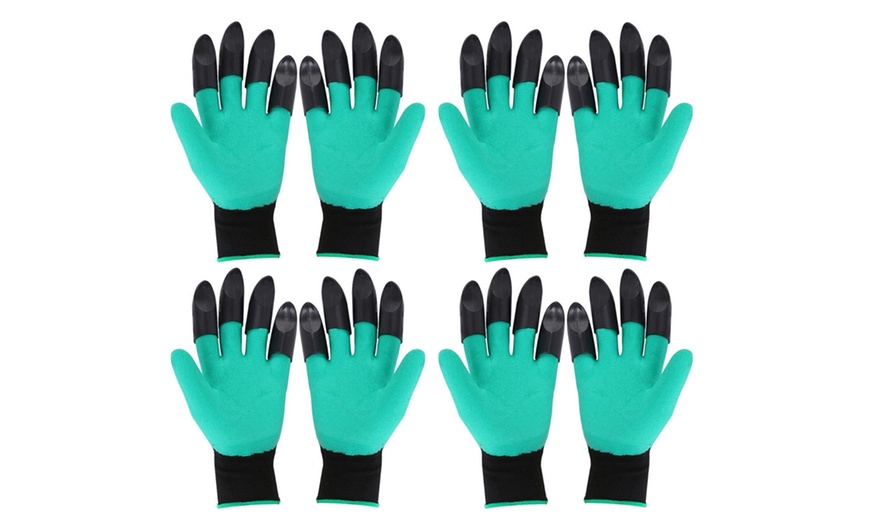 Image 6: One, Two or Four Pairs of Claw Gardening Gloves