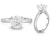 3.00, 4.00, or 5.00 CTTW Certified Solitaire Diamond Rings in 18K White Gold by Diamond Affection - Second Medium