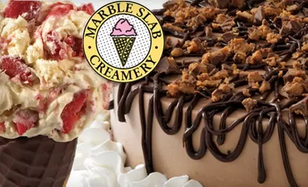  Ice-Cream Cake or Two Original-Size Ice-Cream Cones or Cups from Marble Slab Creamery. Choose Between Two Options.  - Primary Image