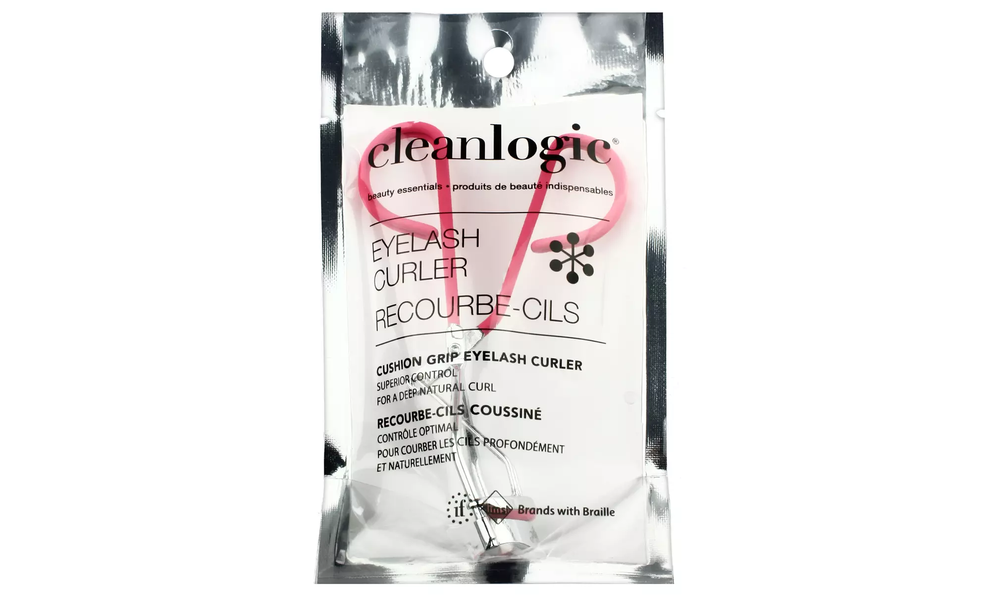2-Pack of Cleanlogic Eyelash Curlers in Pink and Black - Second Medium