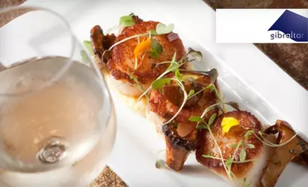 $25 for $50 Worth of Fine Cuisine for Dinner or $10 for $20 Worth of Lunch Fare at Gibraltar - Primary Image