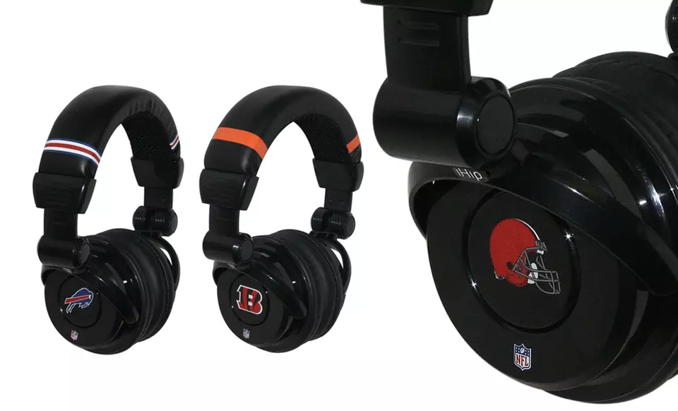 NFL Pro DJ Headphones with Inline Microphone. Multiple Teams Available. Free Returns. - Primary Image