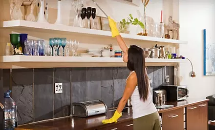 $59 for Kitchen, Bathroom & Bedroom Cleaning or a Three-Room Carpet Cleaning from Dos Funny Frogs Cleaning Service (Up to $129 Value) - Primary Image