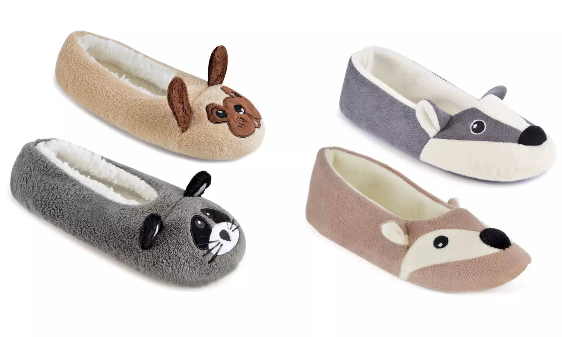 Animal Design Ballet-Style Slippers - Primary Image
