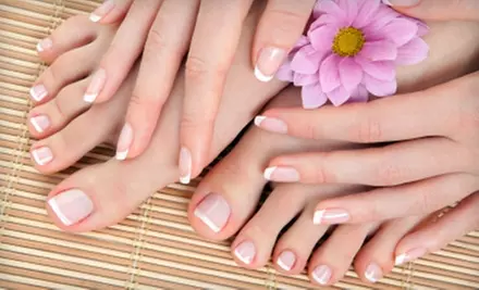$40 for a French Manicure and Spa Pedicure at Joseph Drozd Salon ($80 Value) - Primary Image