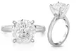 3.00, 4.00, or 5.00 CTTW Certified Solitaire Diamond Rings in 18K White Gold by Diamond Affection - Second Medium