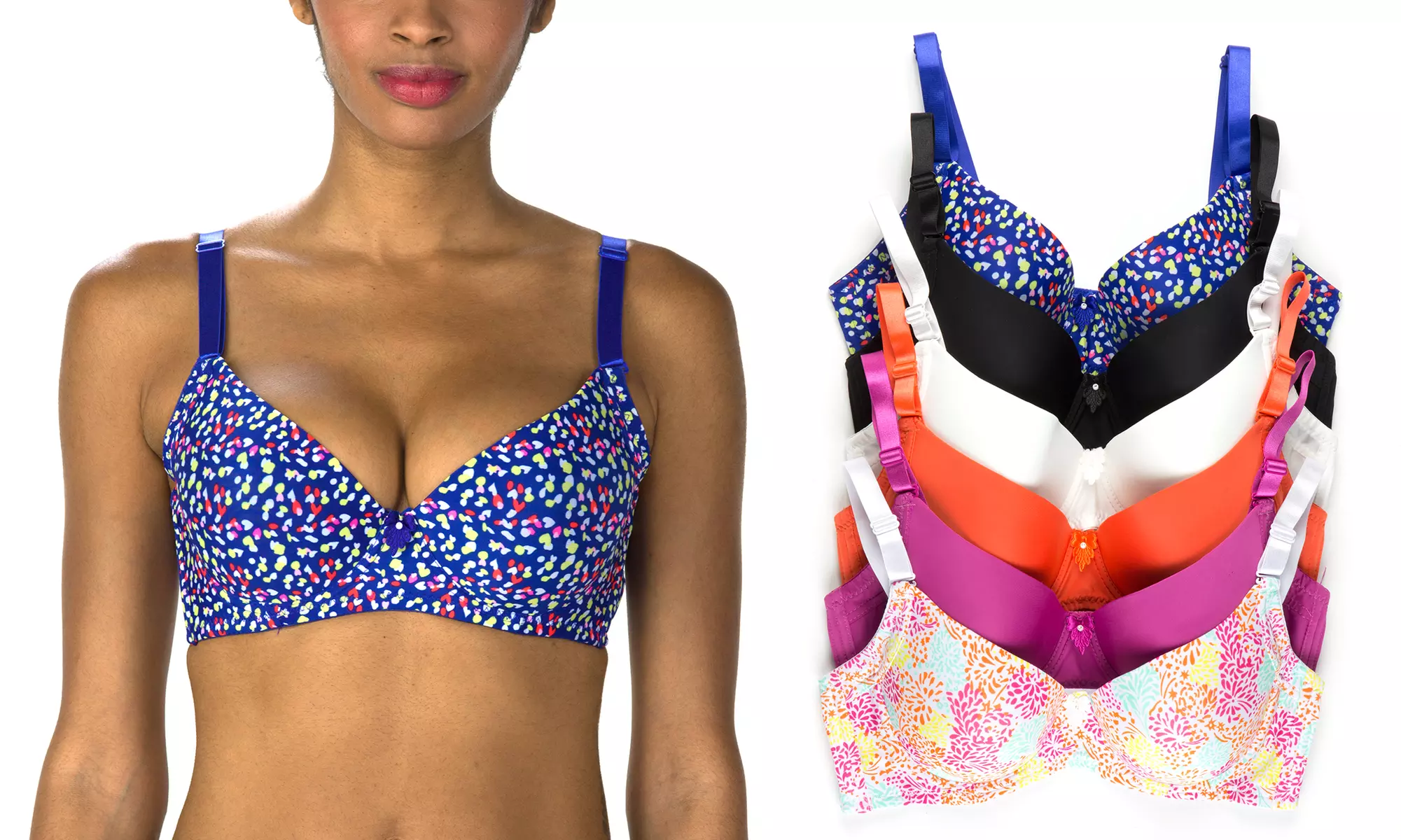 Sociology Demi-Cup Full Coverage Bras (6-Pack) (Size 34B) - Primary Image