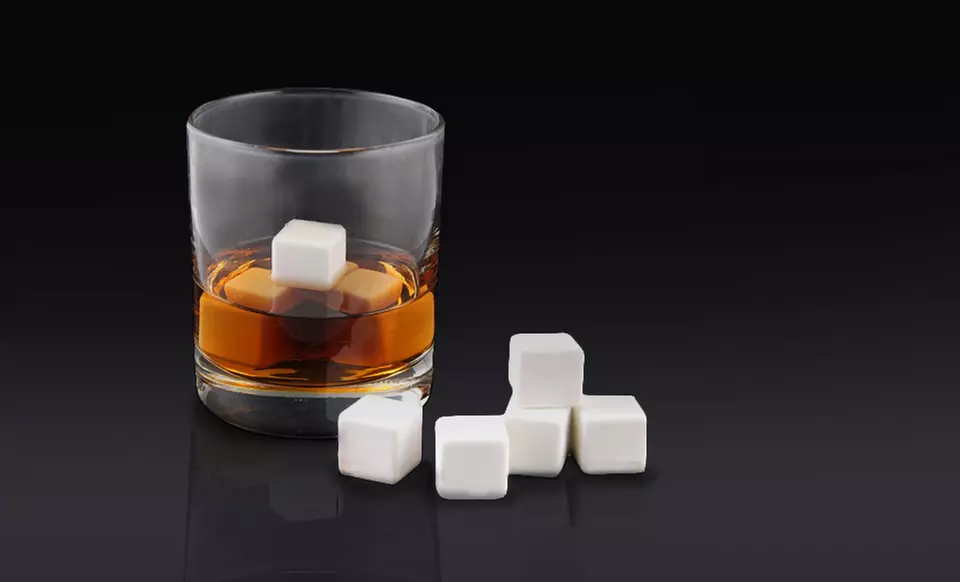 White Ice Whiskey- and Wine-Stones Set. Free Returns. - Primary Image