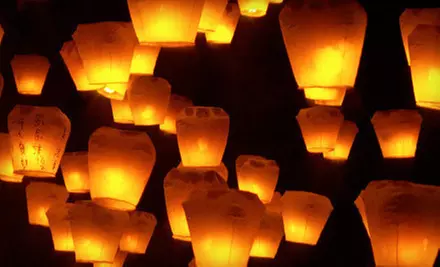 Chinese Sky Lanterns with Fuel Patches from Sky Lanterns (Up to 60% Off). Two Options Available. - Primary Image