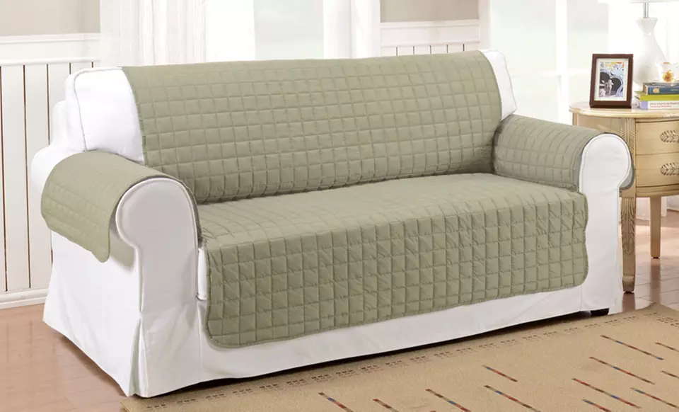 Faux Suede Chair, Love Seat, or Sofa Slipcovers. Multiple Colors Available. - Second Medium