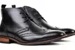 Gino Vitale Men's Wing-Tip Brogue Dress Boots - Second Medium