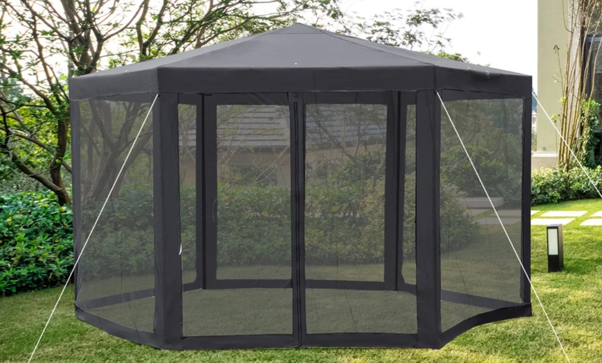 Image 2: Outsunny Netting Gazebo