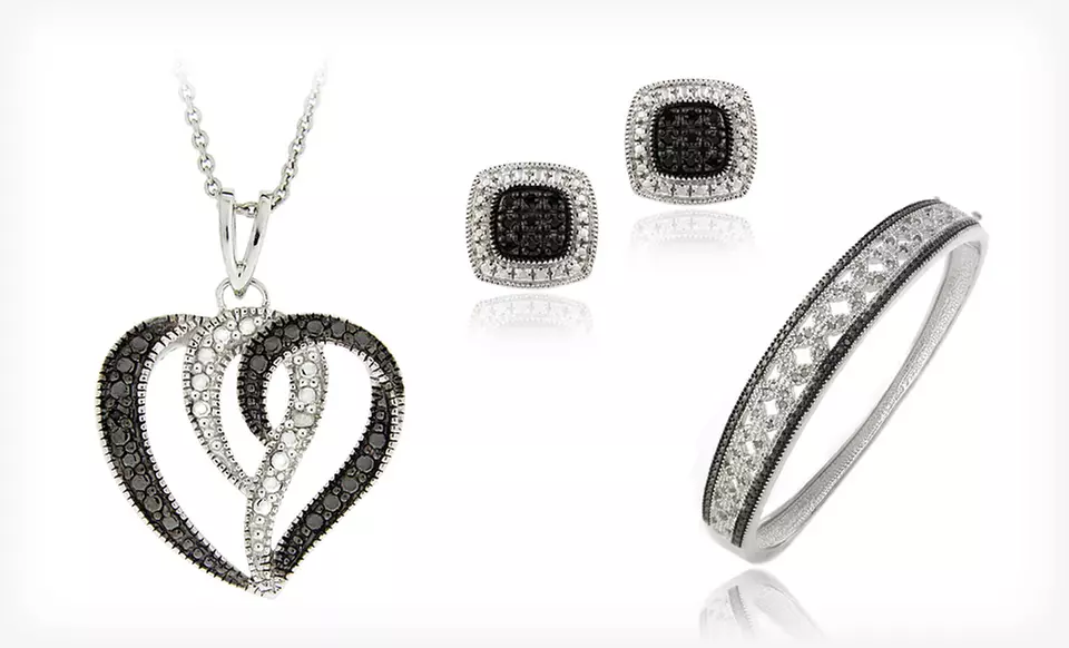 Black Diamond Earrings, Necklaces, and Bracelets (Up to 80% Off). 17 Options Available. Free Shipping and Free Returns. - Primary Image