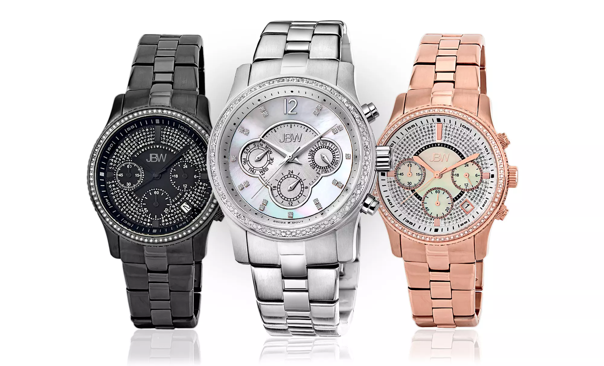 JBW Women\'s Vixen Analog Stainless Steel Watch 1-jbw-cristal-j6346c-silver-  main image 3